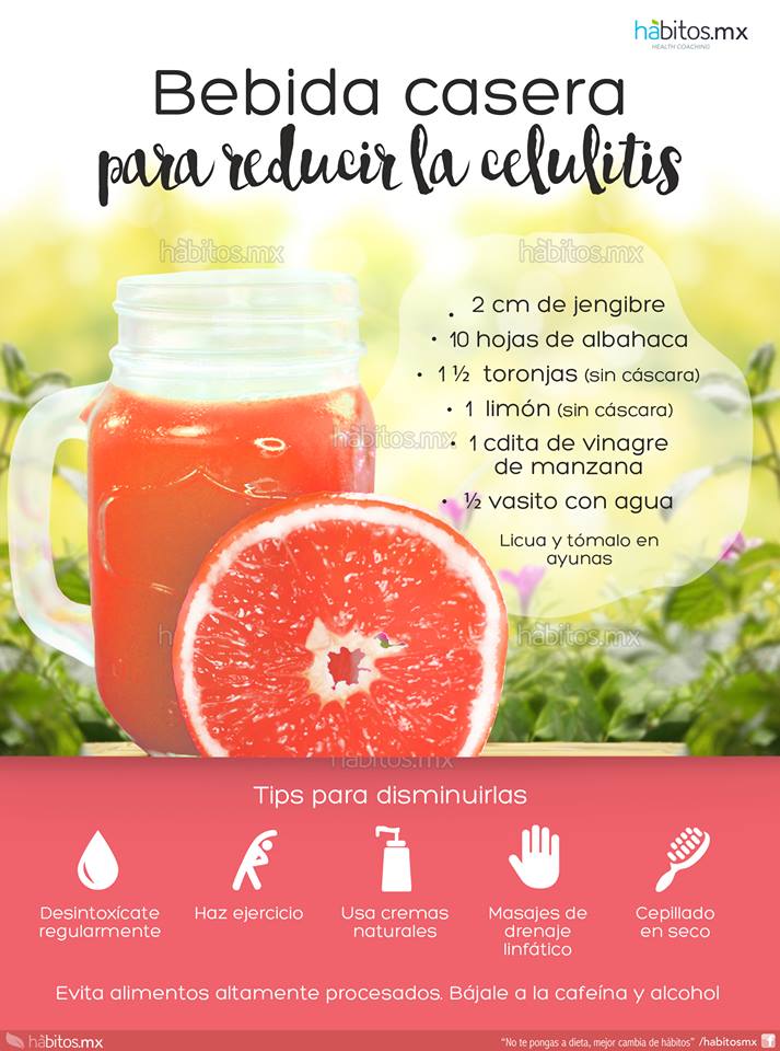 BEBIDA CASERA PARA REDUCIR CELULITIS – Hábitos Health Coaching