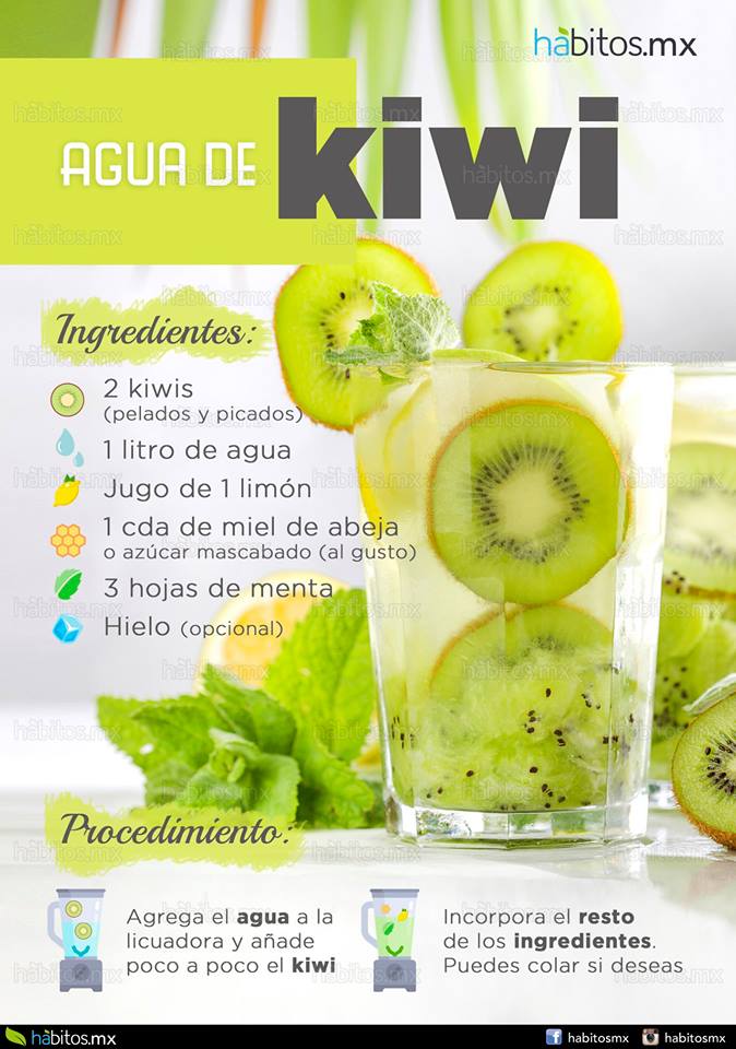 Descubrir 90+ imagen agua de kiwi receta
